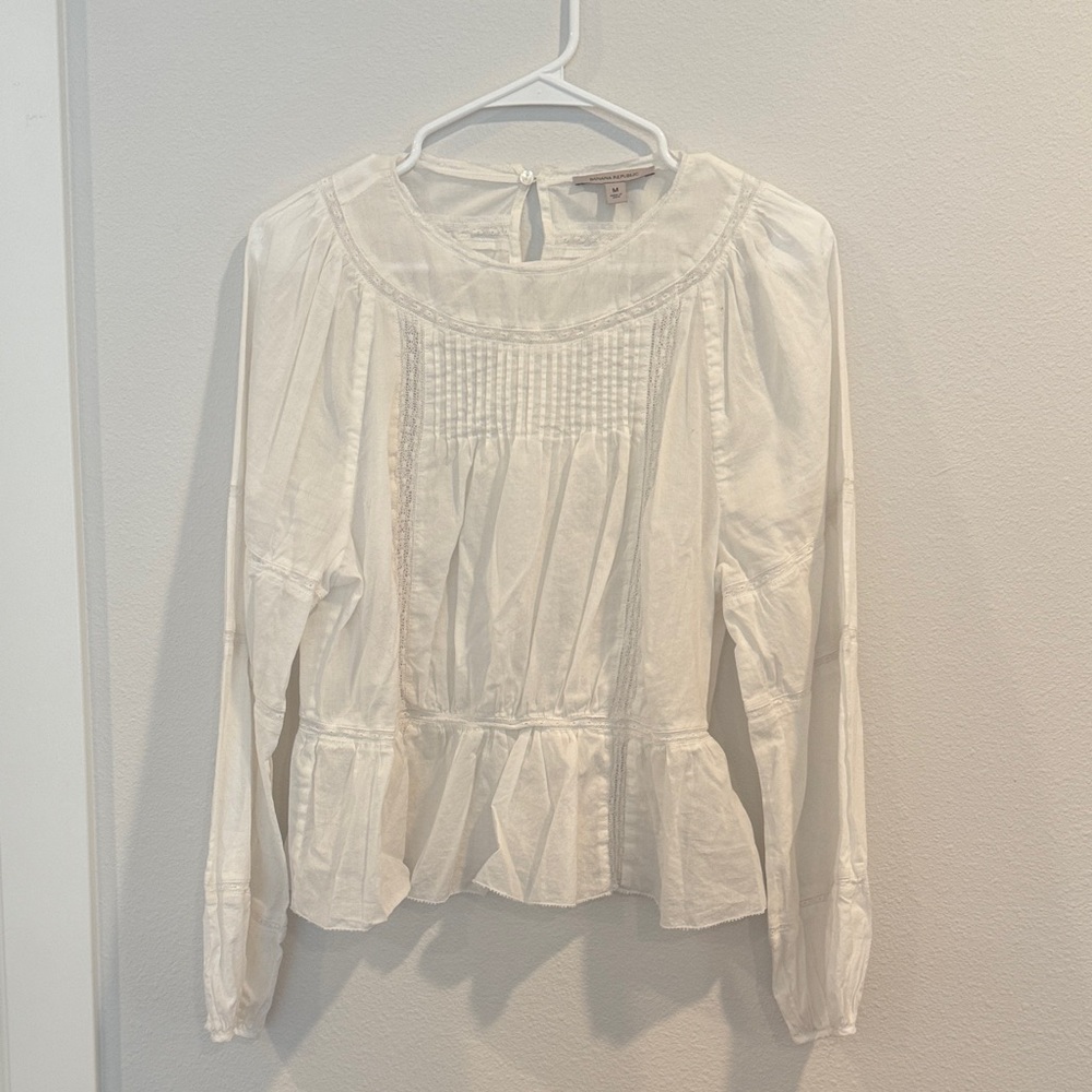 Banana Republic White Blouse